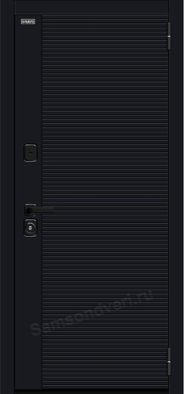 Входная дверь «Джет-3 (RBE)» цвет: Total Black/Snow Melinga