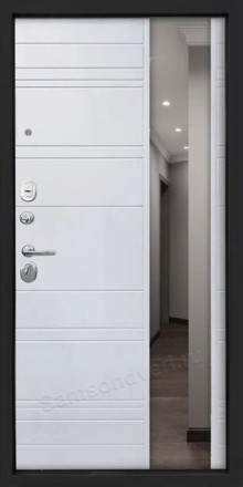 «Космо Стиль» М141/Белое матовое с зеркалом