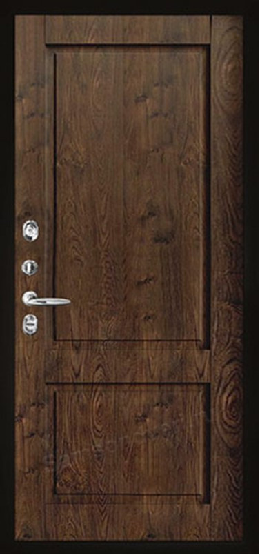 Входная дверь «Колизей Плюс» Антик темное Серебро - Сицилия Орех шоколадный