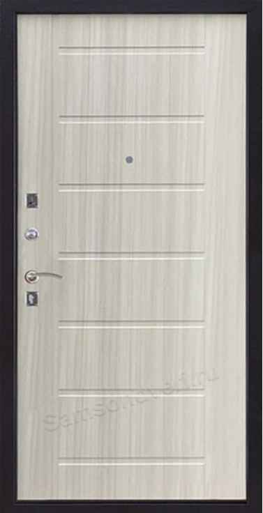 Входная дверь «Триумф ФЛ NEO» Антик темное серебро/Сандал светлый