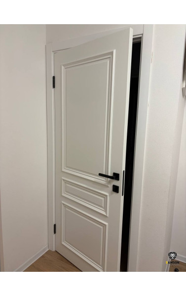 Межкомнатная дверь Бремен 3 Эмаль белая (РАЛ 9003) Глухая Двери регионов. Размер 200x60 см