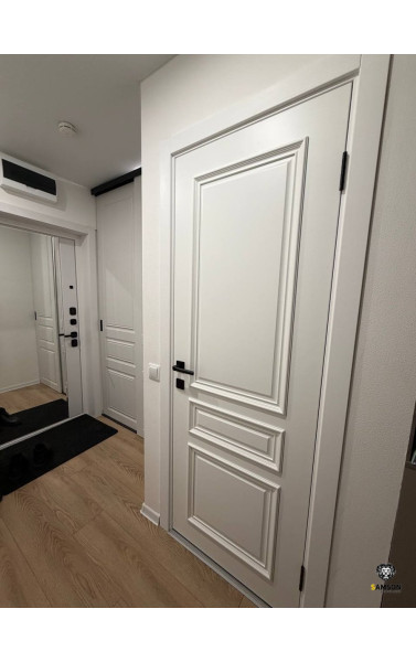 Межкомнатная дверь Бремен 3 Эмаль белая (РАЛ 9003) Глухая Двери регионов. Размер 200x60 см