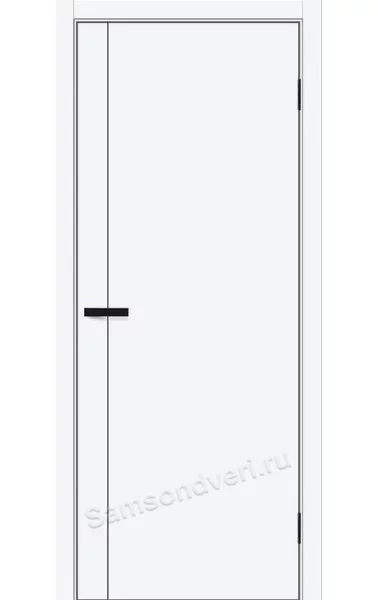 Межкомнатная дверь Браво-0.10.П White Silk RAL 9003 ПЭТ Глухая Bravo. Размер 200x60 см