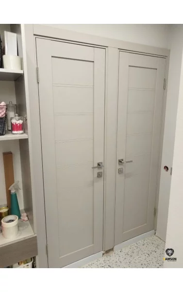 Межкомнатная дверь Браво-20 Grey Silk RAL 7038 ПЭТ Глухая Bravo. Размер 200x60 см