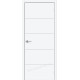 Межкомнатная дверь Граффити-2.Д.П Вайт Силк РАЛ 9003 ПЭТ Глухая Браво. Размер 200x60 см