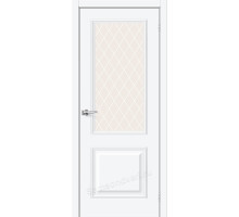 Классик-13 White Silk RAL 9003 ПЭТ стекло White Сrystal Bravo