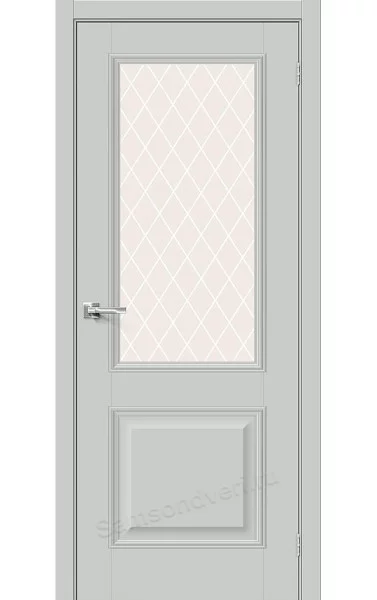 Межкомнатная дверь Классик-13 Grey Silk RAL 9022 ПЭТ стекло White Сrystal Bravo. Размер 200x60 см Межкомнатная дверь Классик-13 Grey Silk RAL 9022 ПЭТ стекло White Сrystal Bravo. Размер 200x60 см