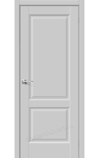 Межкомнатная дверь Неоклассик-34 Grey Silk RAL 9022 ПЭТ Глухая Bravo. Размер 200x60 см