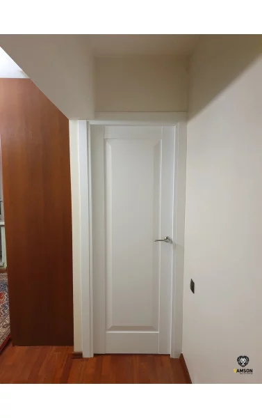 Межкомнатная дверь Прима-20 White Silk RAL 9003 ПЭТ Глухая Bravo. Размер 200x60 см