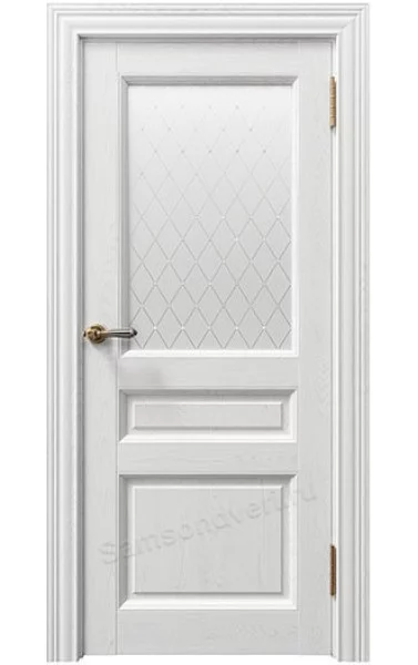 Межкомнатная дверь Uberture Соренто (Sorrento) 80012 Серена Белая экошпон/остекленная Regions. Размер 200x60 см