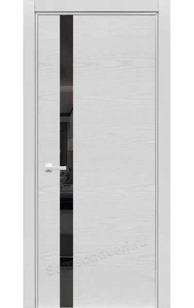 Межкомнатная дверь Style S5h Эмаль белая (RAL 9003) зеркало Графит Regions. Размер 200x60 см