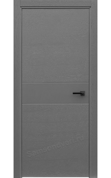 Межкомнатная дверь Fusion 1 Grigio (RAL 7015) шпонированная Глухая Regions. Размер 200x60 см