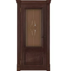 Корсика Дуб Brandy (широкий фигурный багет) шпонированная/стекло Кармен Regions