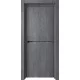 Межкомнатная дверь Лофт-1 Ольха серая черная кромка с 2-х сторон экошпон/глухая Verda. Размер 200x60 см