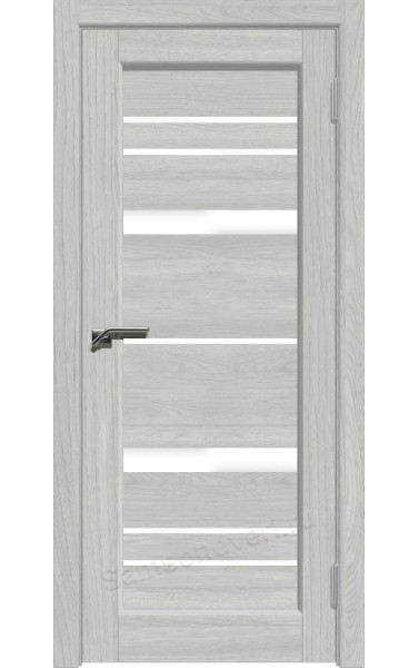 Межкомнатная дверь М-78 Лиственница белая экошпон/стекло Сатинато Verda. Размер 200x90 см