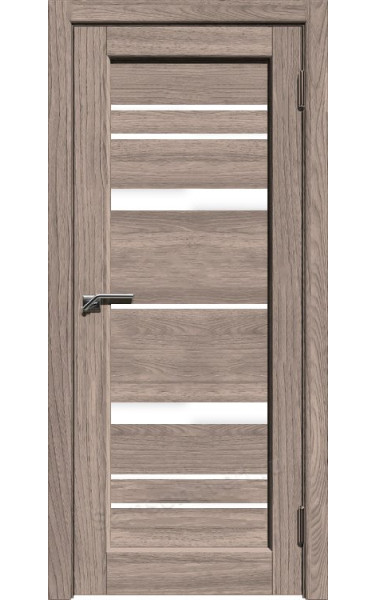 Межкомнатная дверь М-78 Кремовая лиственница экошпон/стекло Сатинато Verda. Размер 200x90 см