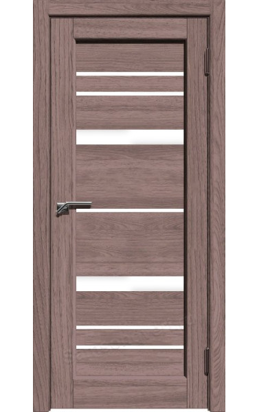 Межкомнатная дверь М-78 Ясень какао экошпон/стекло Сатинато Verda. Размер 190x60 см