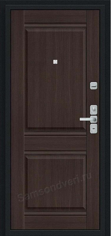 Входная дверь «НЕО» цвет: Букле черное/Wenge Veralinga в квартиру