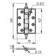 Петля врезная CASTILLO CL 500-A4 102x76x3,5 FG-10 цвет: Французское золото (Армадилло)
