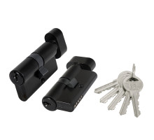 Цилиндр ключ/фиксатор 100 ZM/60 60(25+10+25) BL Черный (Фуаро)