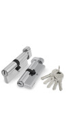 Цилиндр ключ/фиксатор 100 ZM/60 60(25+10+25) CP Хром (Фуаро)
