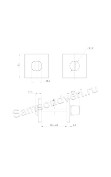Фиксатор Q52 цвет: Мат/Хром (Пунто)