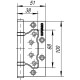 Петля накладная IN4500W-BL CP 500-2BB 100x51х2,5 цвет: Хром (Фуаро)