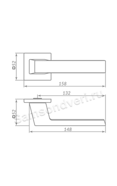 Ручка дверная Q52.DIPLOMAT цвет: Черный (Пунто)