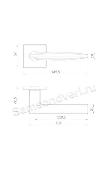 Ручка дверная Q52.FAVORIT цвет: Хром (Пунто)