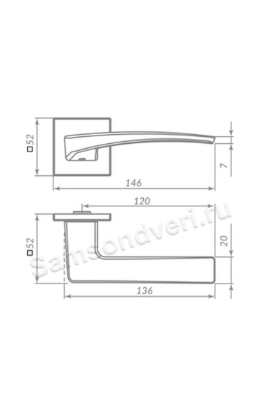 Ручка дверная Q52.LOTUS цвет: Графит (Пунто)