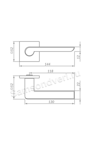 Ручка дверная Q52.STEP цвет: Графит (Пунто)