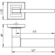 Ручка дверная QL52.TECH GR/CP цвет: Графит - Хром; Алюминий (Пунто)