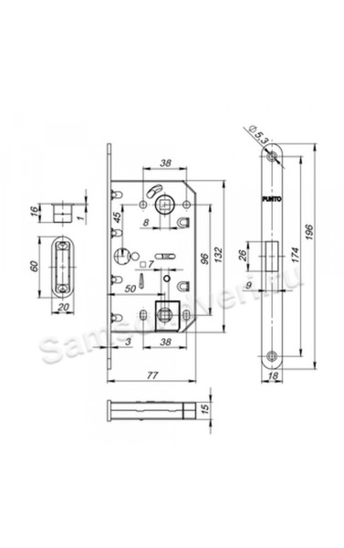 Защелка (с магнитным язычком) ML96WC-50/BL CP цвет: Хром (Пунто)