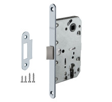 Замок под цилиндр (с пластиковым язычком) PL85-50/BL SSC Мат/Хром (Пунто) 