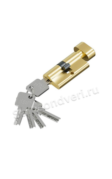 Цилиндр ключ/фиксатор FZZ-6.3S 56(28/28) цвет: Мат/Золото (Браво)