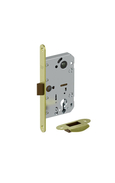 Замок под цилиндр (с пластиковым язычком) LP-3-CL цвет Мат/Золото (Браво)