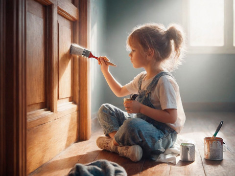 Покраска межкомнатных дверей