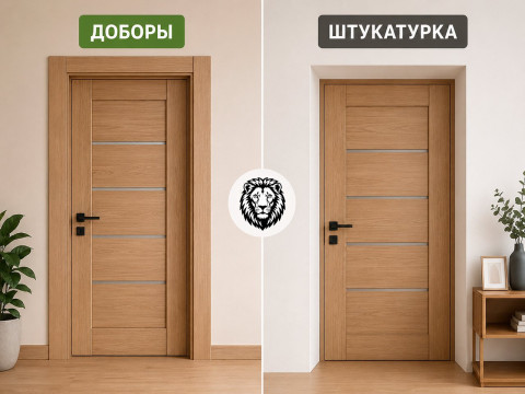 Доборы или штукатурка после установки двери