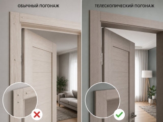 Телескопический погонаж или обычный: что выбрать при покупке межкомнатных дверей