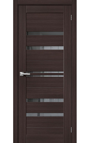 Межкомнатная дверь Браво-30 Wenge Melinga/Mirox Grey экошпон Bravo. Размер 200x60 см