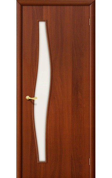 Межкомнатная дверь 6С Л-11 (ИталОрех)/Сатинато ламинированная Браво. Размер 200x90 см