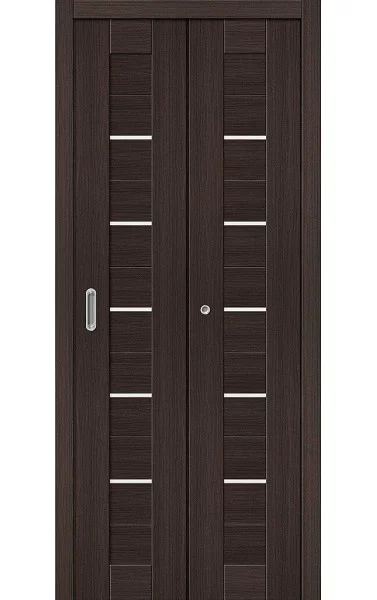 Межкомнатная дверь складная Браво-22 Wenge Melinga стекло Magic Fog экошпон Bravo 200х35 Межкомнатная дверь складная Браво-22 Wenge Melinga стекло Magic Fog экошпон Bravo 200х35