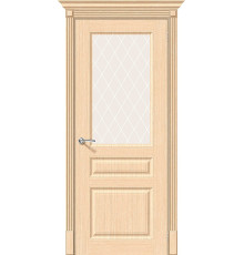 Статус-15 Ф-22 (БелДуб)/Вайт Кристал шпонированная Браво