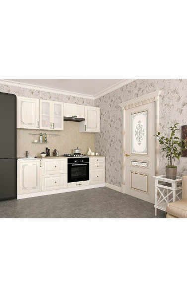 Межкомнатная дверь Стиль Ф-22 (БелДуб)/Худ. шпонированная Браво. Размер 200x90 см