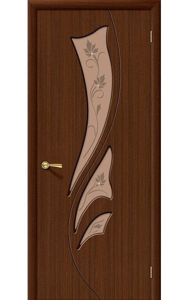 Межкомнатная дверь Эксклюзив Ф-17 (Шоколад)/Худ. шпонированная Браво. Размер 200x90 см