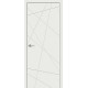 Межкомнатная дверь Граффити-5 Super White пвх Bravo. Размер 200x60 см