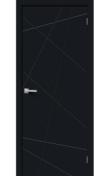 Межкомнатная дверь Граффити-5 Тотал Блэк ПВХ Браво. Размер 200x90 см