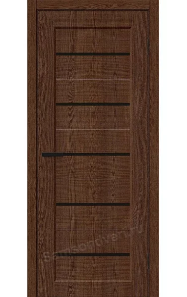Межкомнатная дверь Мода-22 Black Line Brown Dreamline экошпон Bravo. Размер 200x60 см