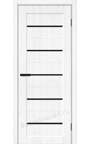 Межкомнатная дверь Мода-22 Black Line Snow Melinga экошпон Bravo. Размер 200x80 см