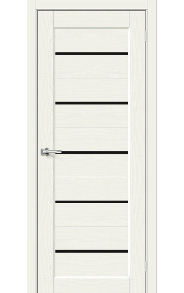 Межкомнатная дверь Мода-22 Black Line White Mix хард флекс Браво. Размер 200x90 см